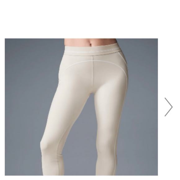 ALO Yoga Alo Yoga Airbrush High Waist Heart Throb Legging - Oat Milk/White in Cr - Picture 2 of 7